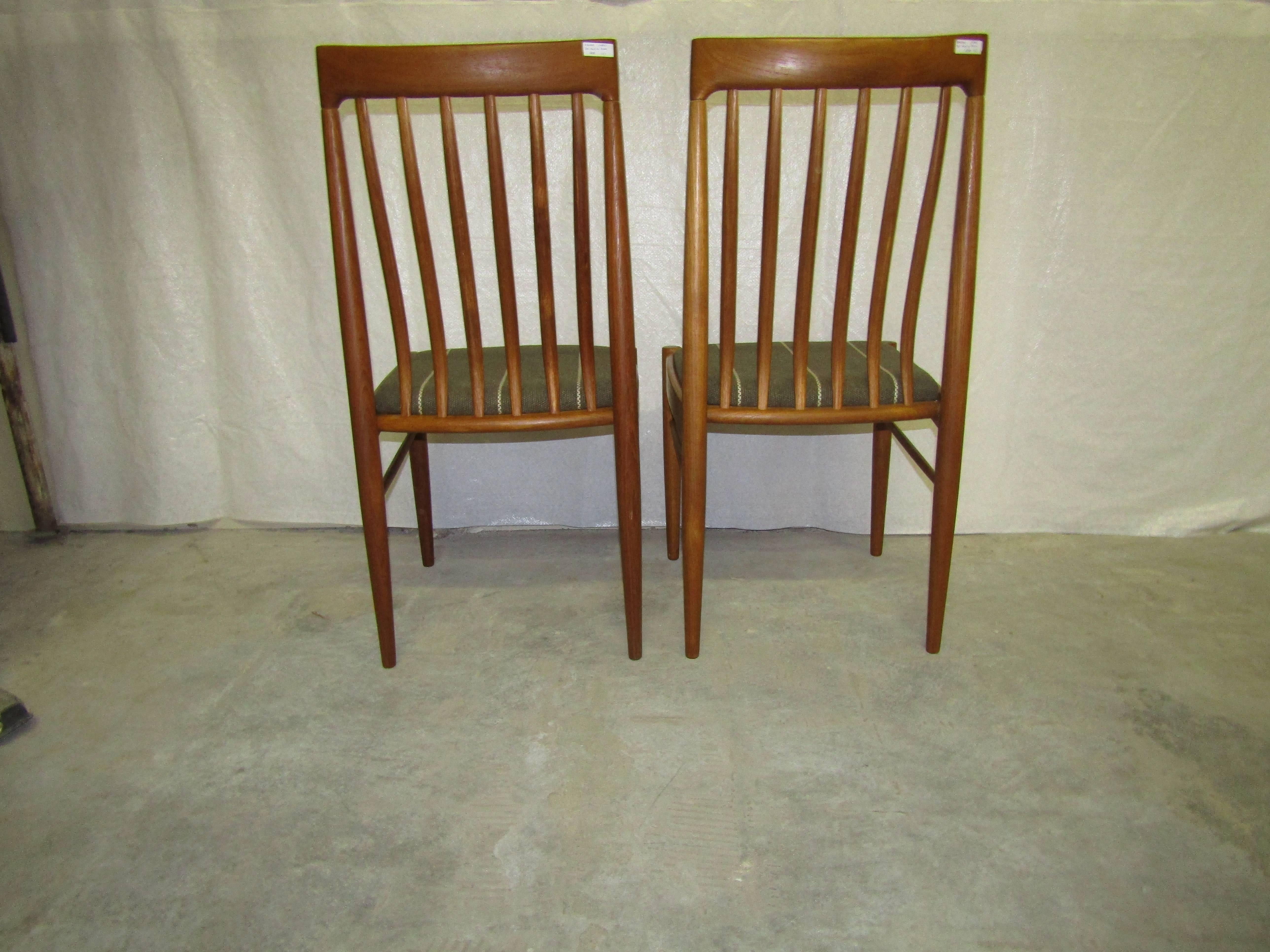 Danish Set of Four Exquisite Teak Dining Chairs, H.W. Klein for Bramin Mobler, Denmark For Sale