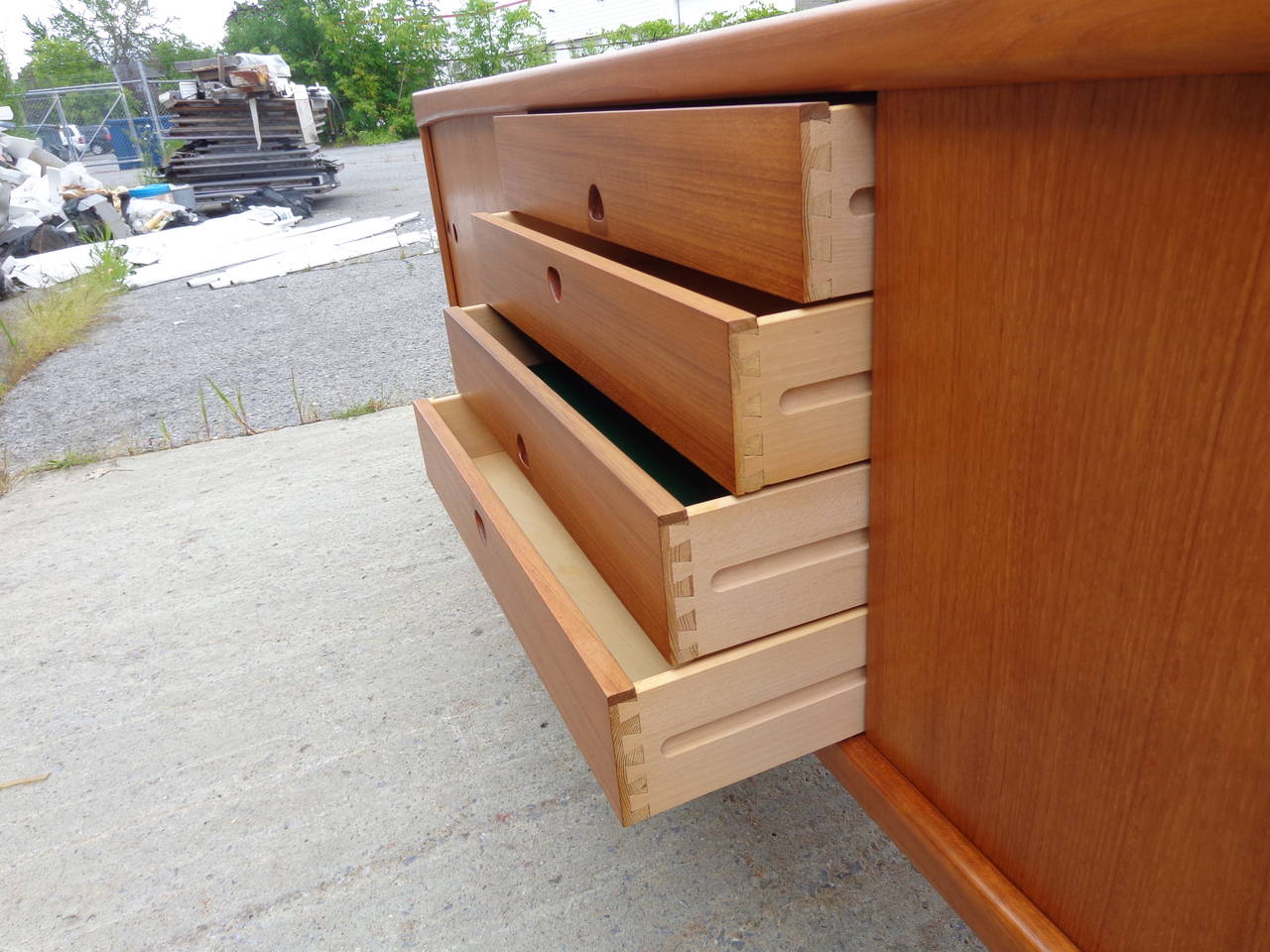 HW Klein Teak Sideboard Manufactured by Bramin In Excellent Condition For Sale In Ottawa, ON