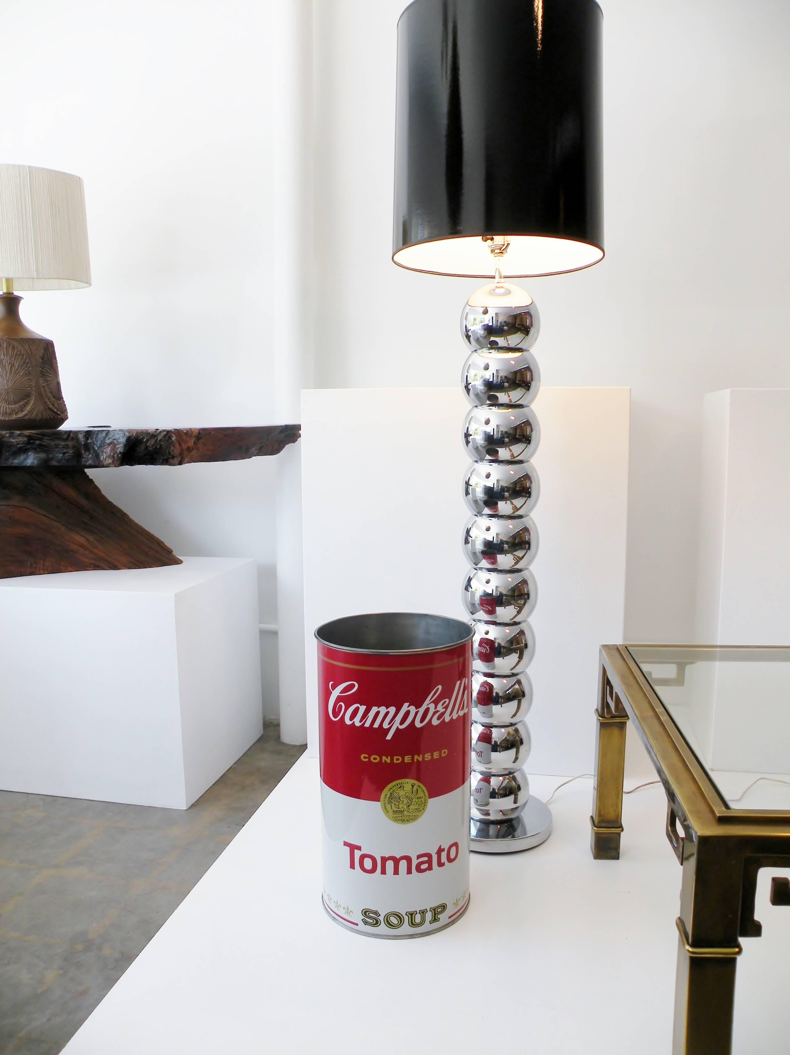 Metal Mid-Century Campbell's Tomato Soup Umbrella Stand Waste Can After Andy Warhol