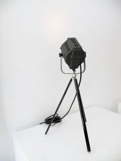 Industrial Kleigl Theater Spotlight Table Lamp Streamline, Midcentury