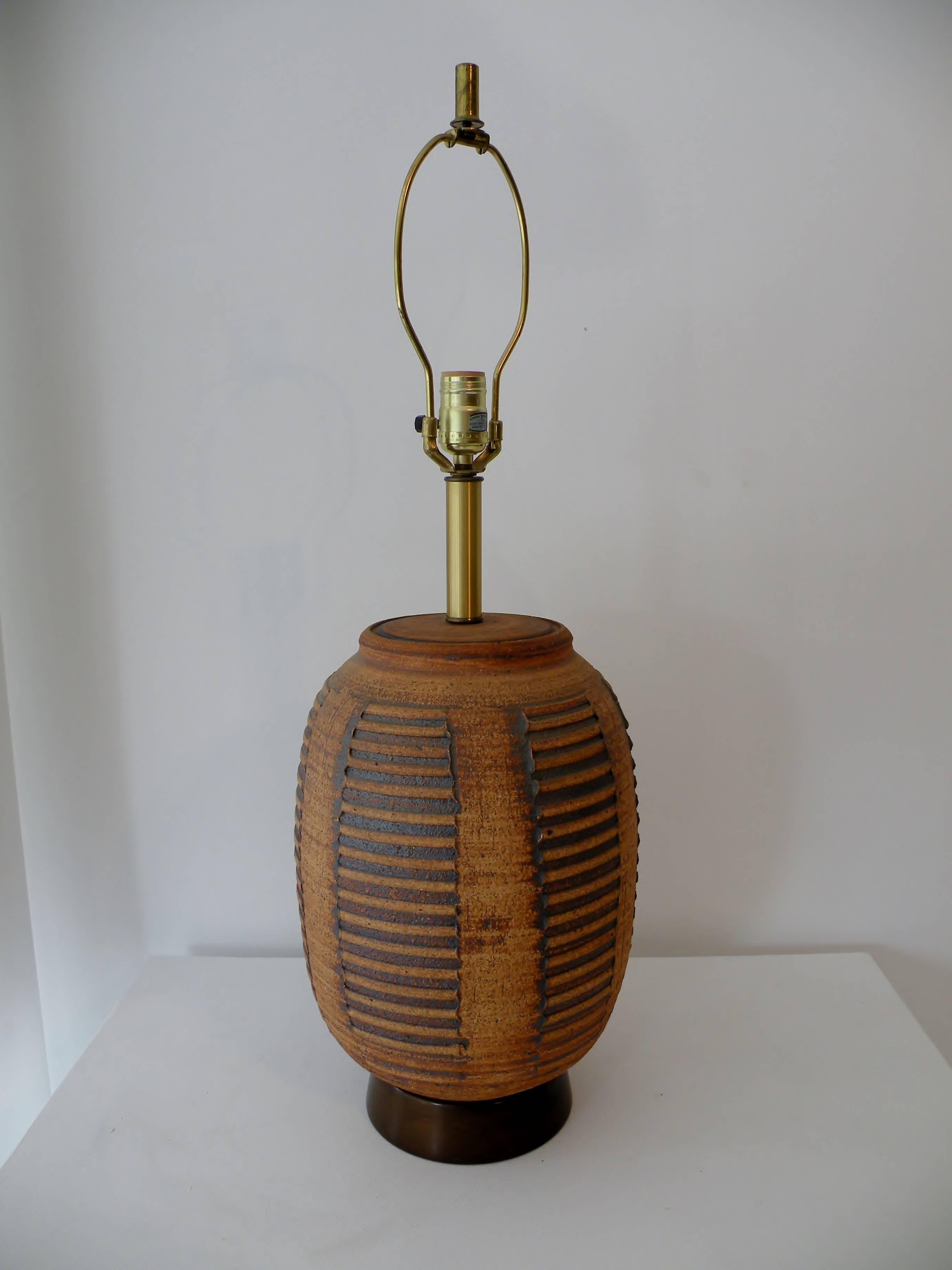 Ceramic Bob Kinzie Affiliated Craftsmen California Studio Pottery Table Lamp