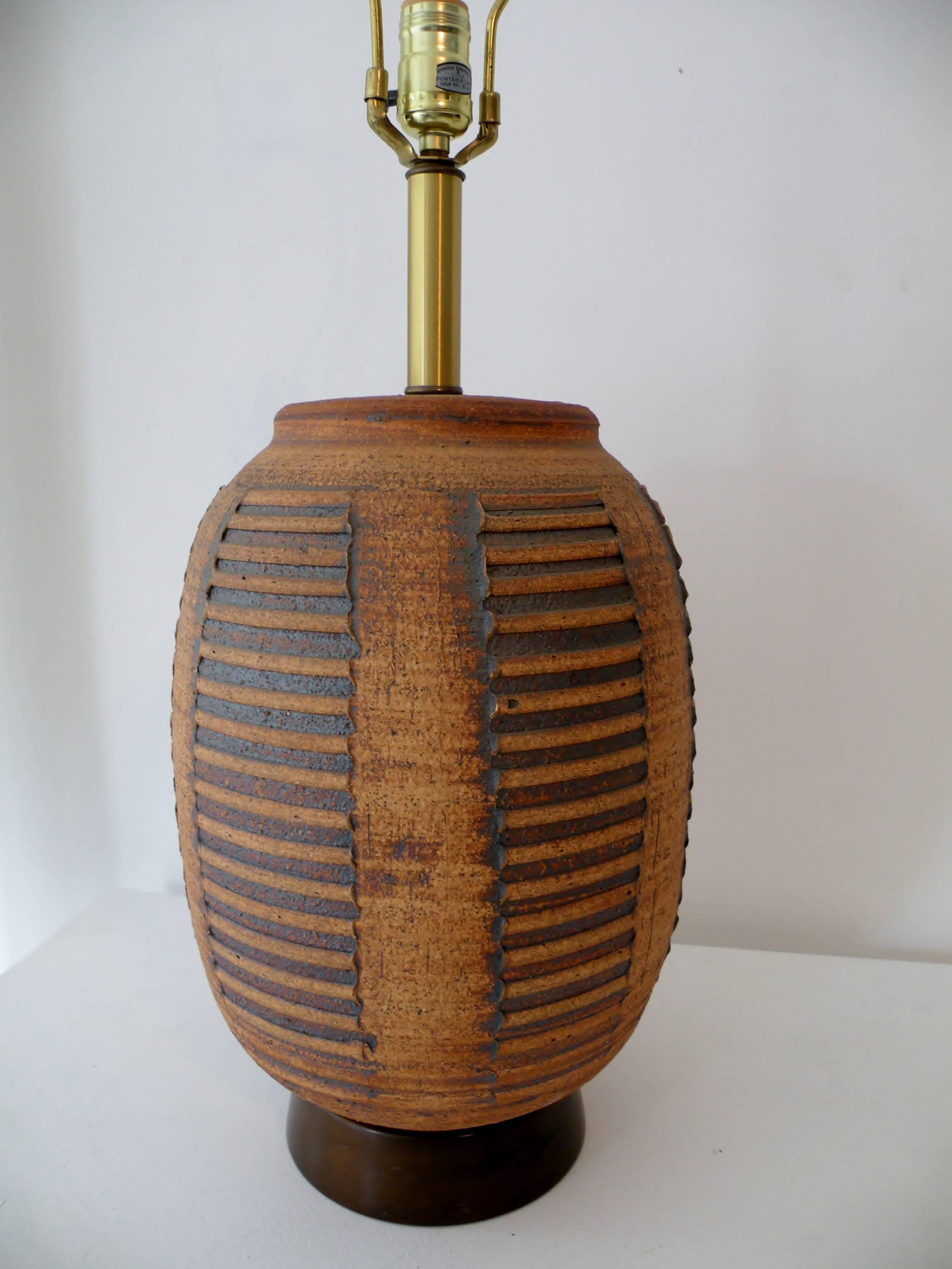 Bob Kinzie Affiliated Craftsmen California Studio Pottery Table Lamp 1