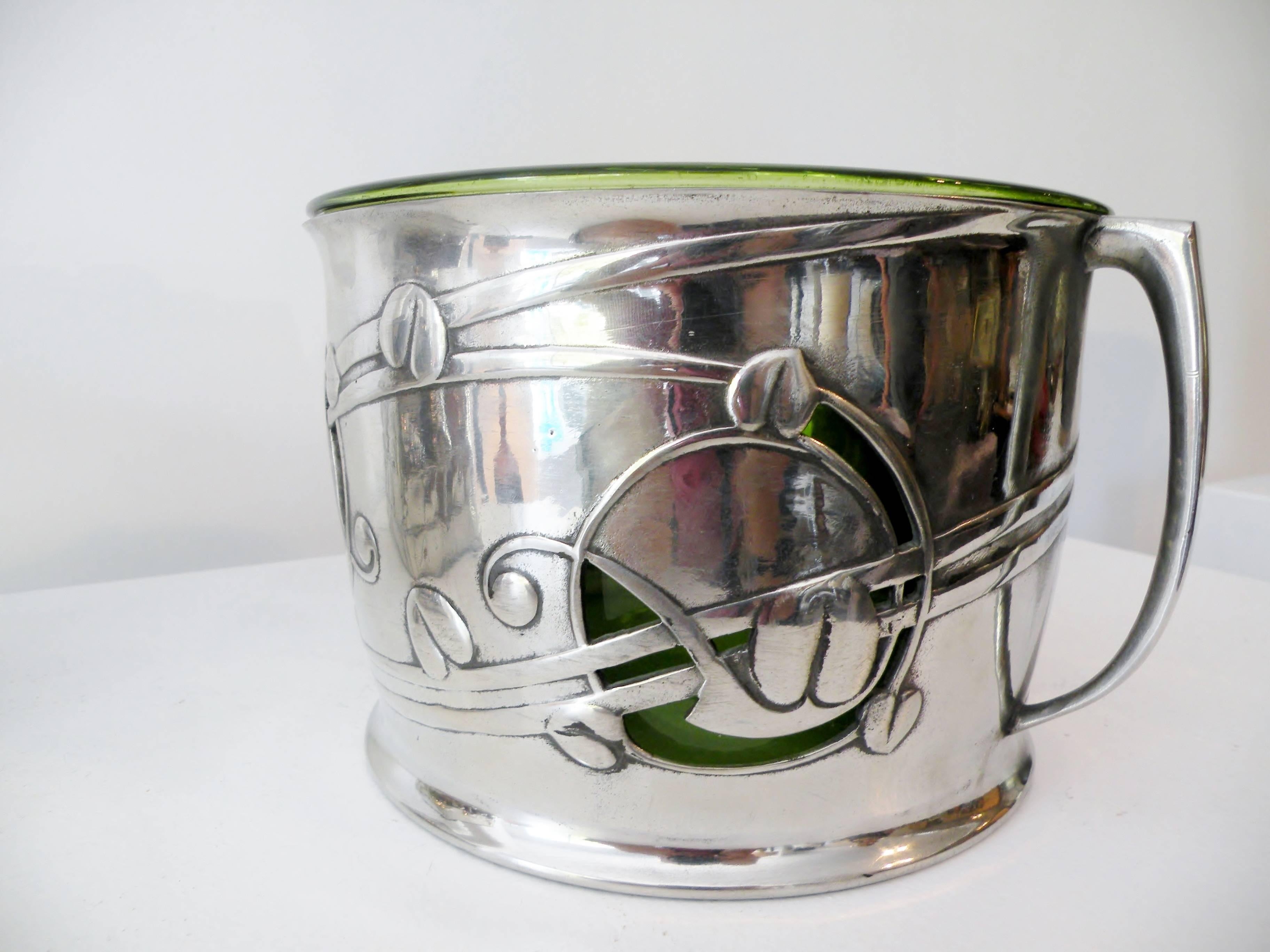 20th Century Archibald Knox Liberty & Co. Art Nouveau Tudric Wine Chiller Bowl Celtic Revival