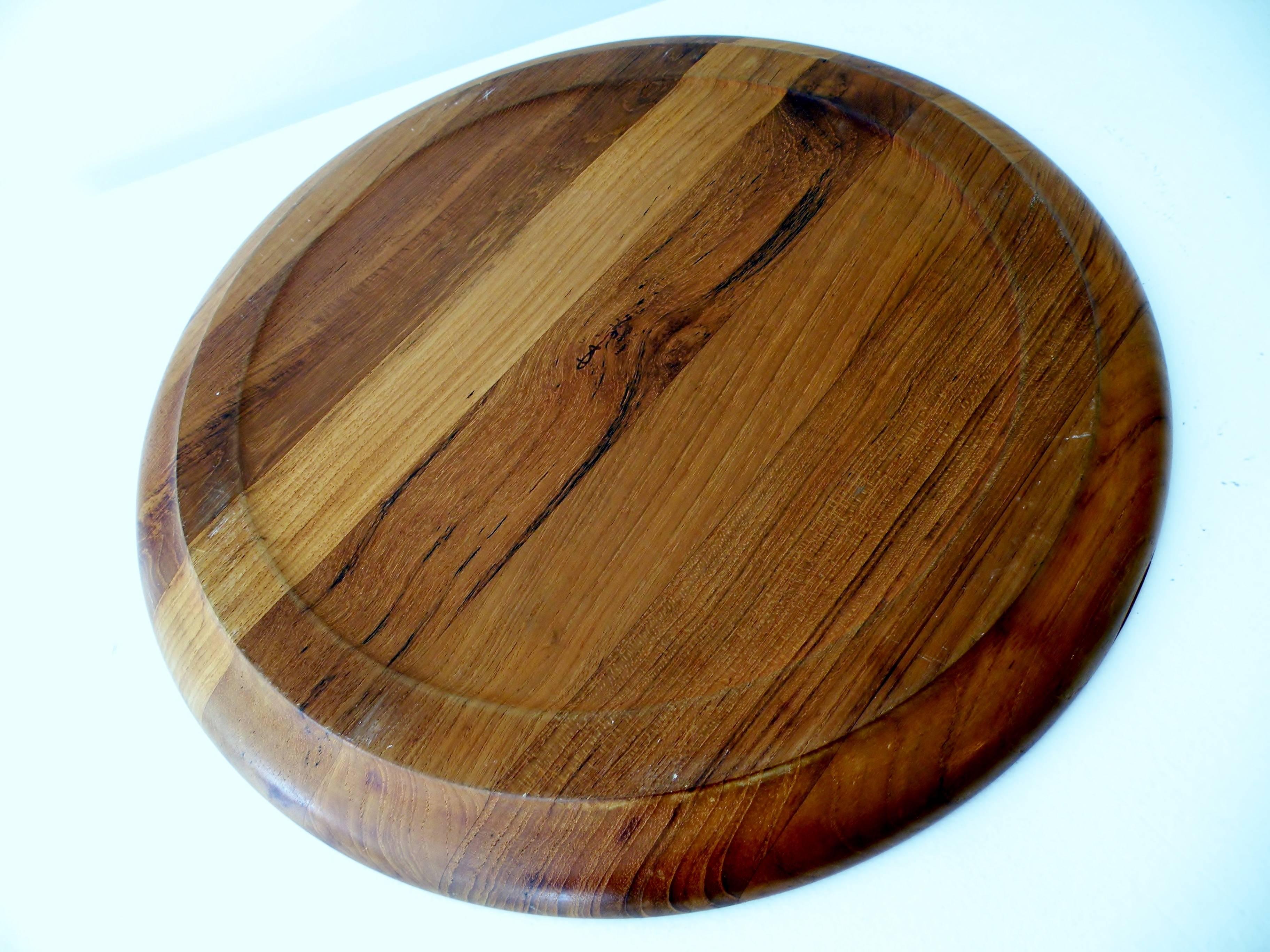 Henning Koppel for Georg Jensen Staved Teak Tray In Excellent Condition In Denver, CO