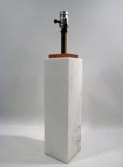 T.H. Robsjohn-Gibbings for George Hanson Travertine Marble Table Lamp