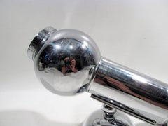 1930s Machine Age Chrome Dumbbell Cocktail Shaker with Stand