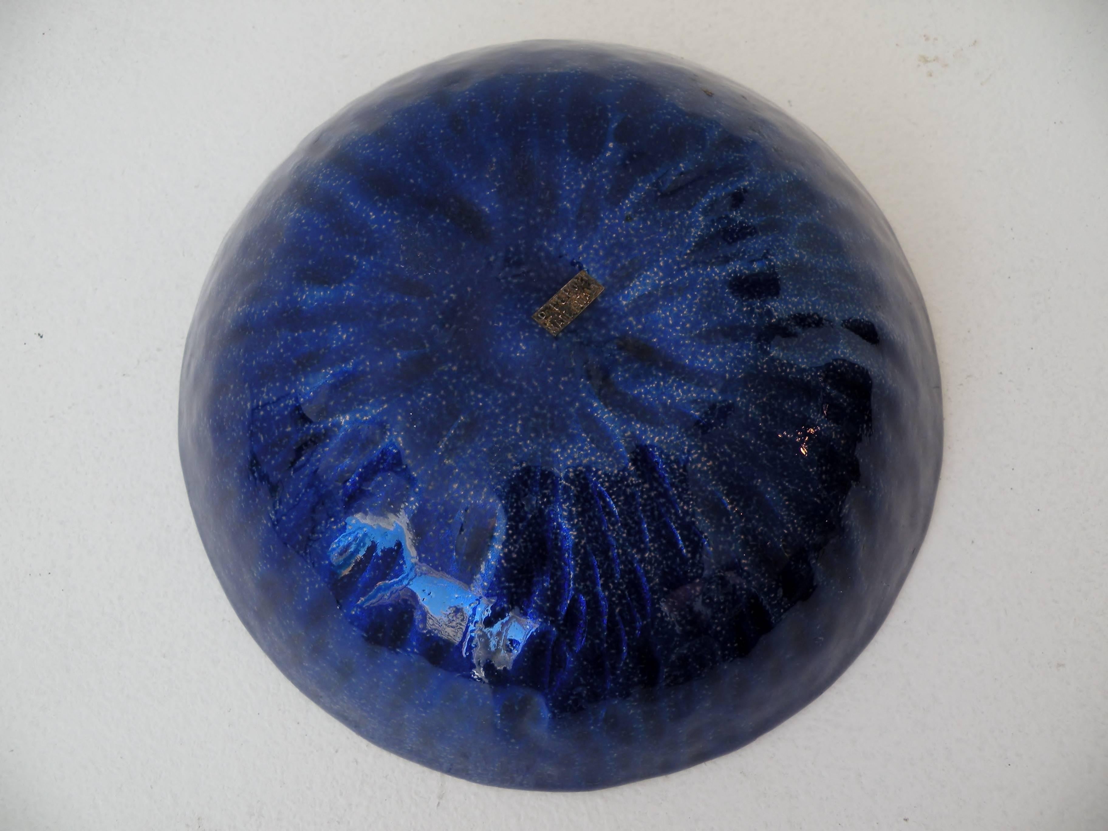Gio Ponti Paolo DePoli Modernist Enamel Bowl In Excellent Condition For Sale In Denver, CO