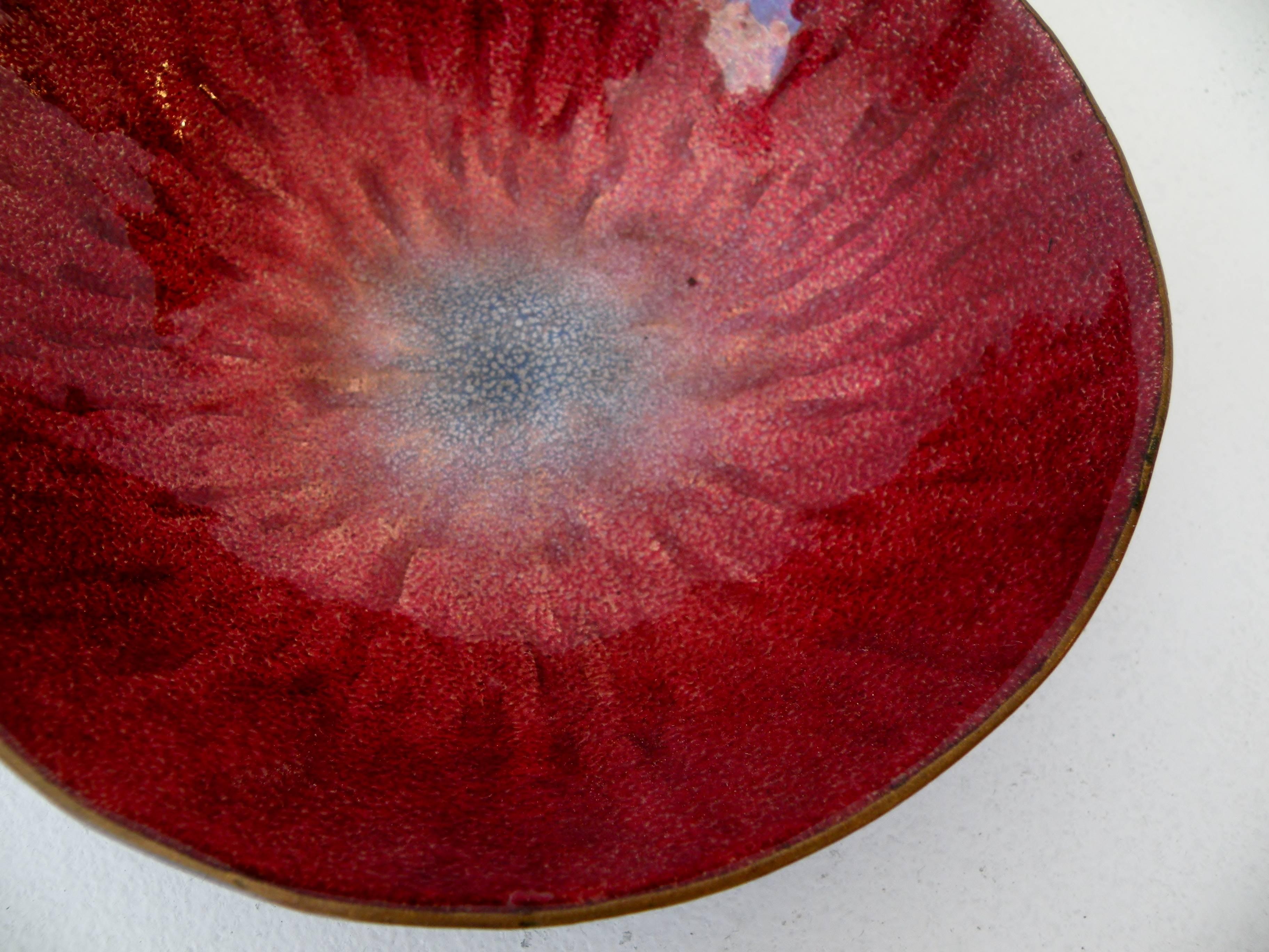 Italian Gio Ponti Paolo DePoli Modernist Enamel Bowl For Sale