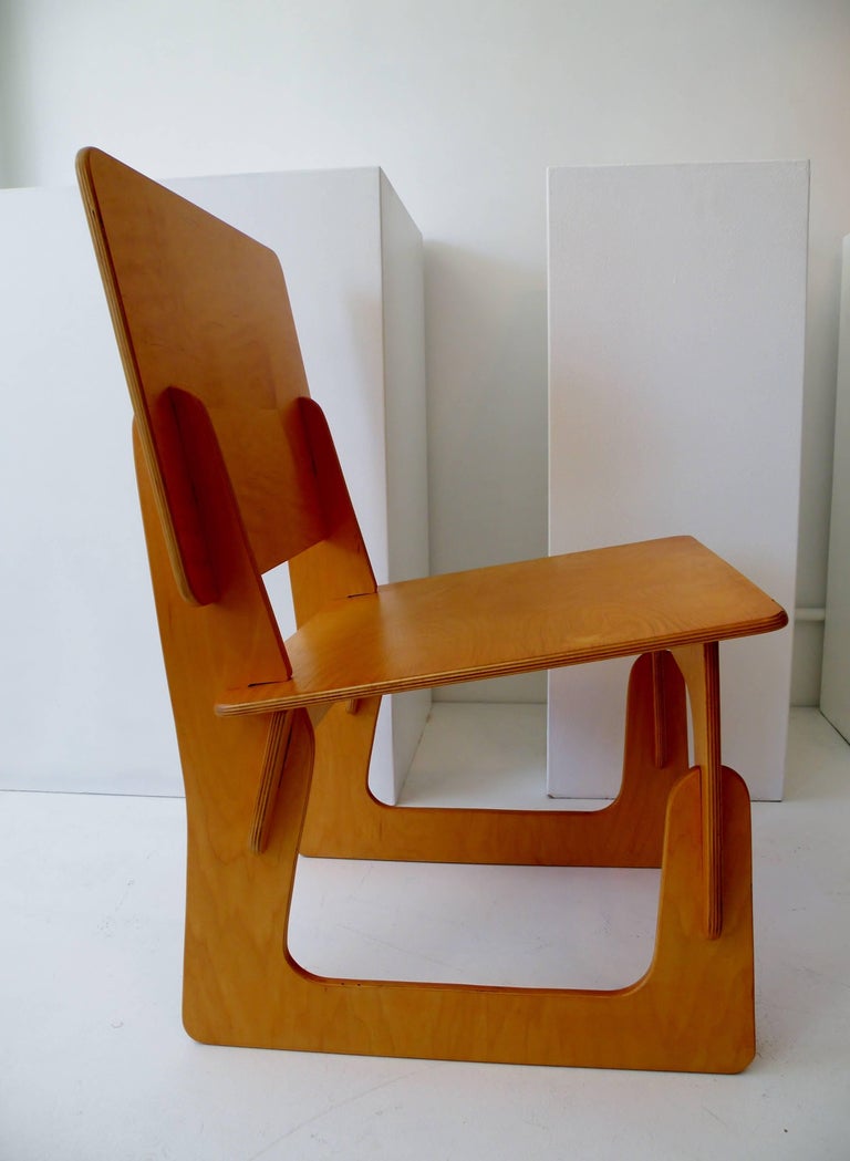 Post War Knockdown Furniture Co Plywood Lounge Chair For Sale at