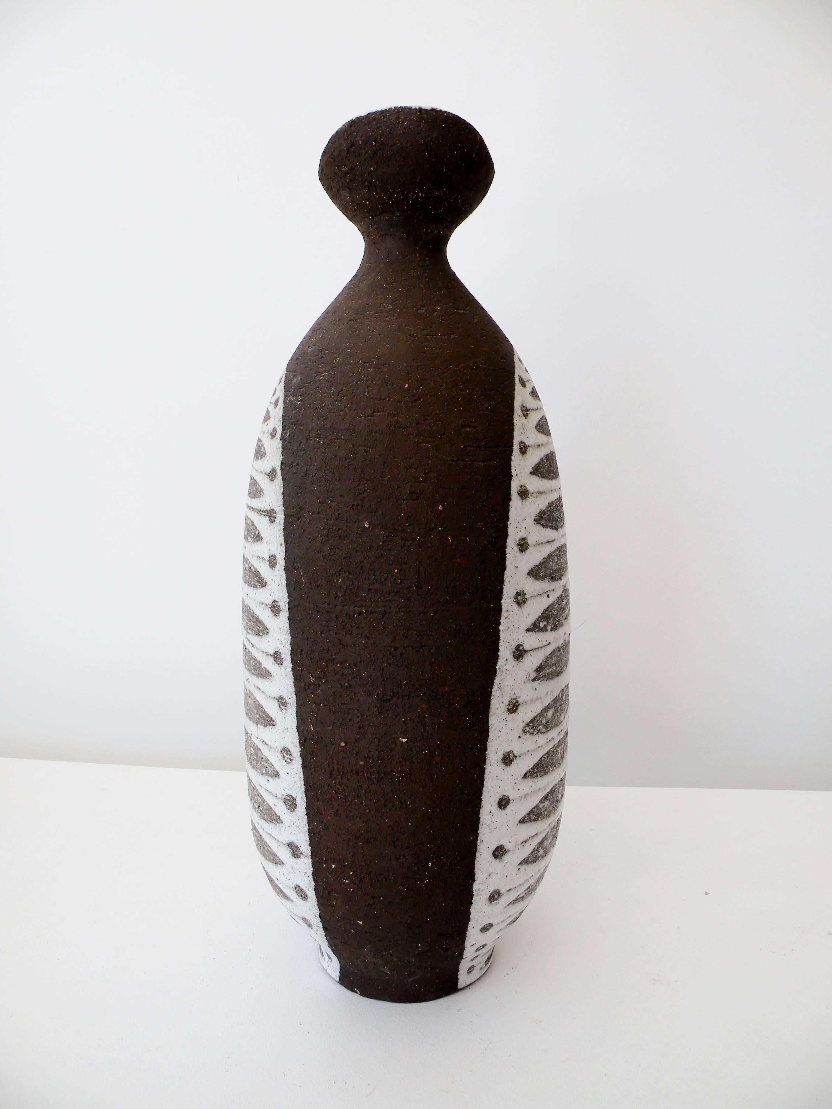 Scandinavian Modern 1950s Thomas Toft Denmark Studio Pottery Vase For Sale