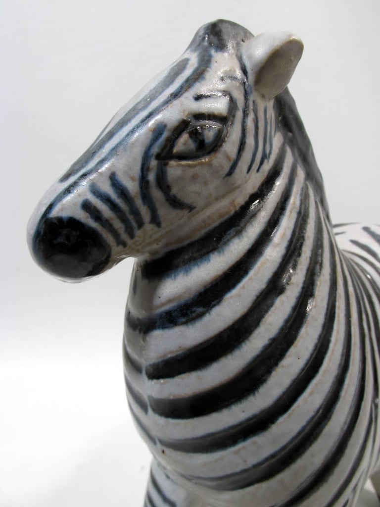 1957 Lisa Larson Gustavsberg Sweden Large Stora Zoo Zebra