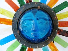 Filipe Delfinger Mexican Modernist Glass Sun Wall Lamp Feders