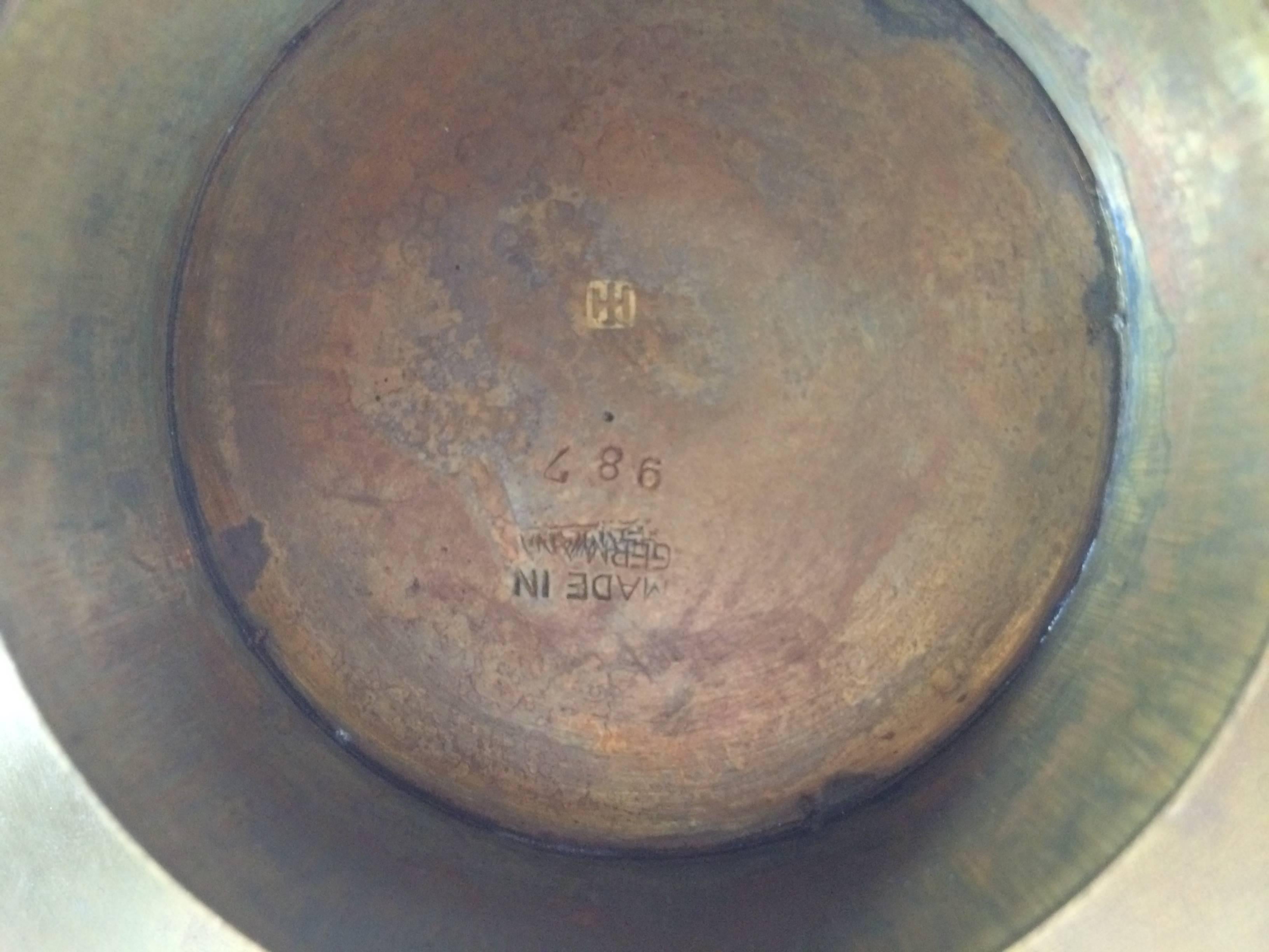 Hammered Hayno Focken Brass Dish 
