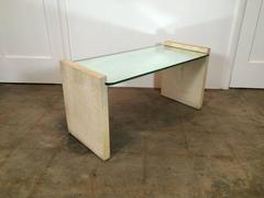 Paul Frankl 1930s Studio Coffee Table with Mirror Top and Crackle Finish