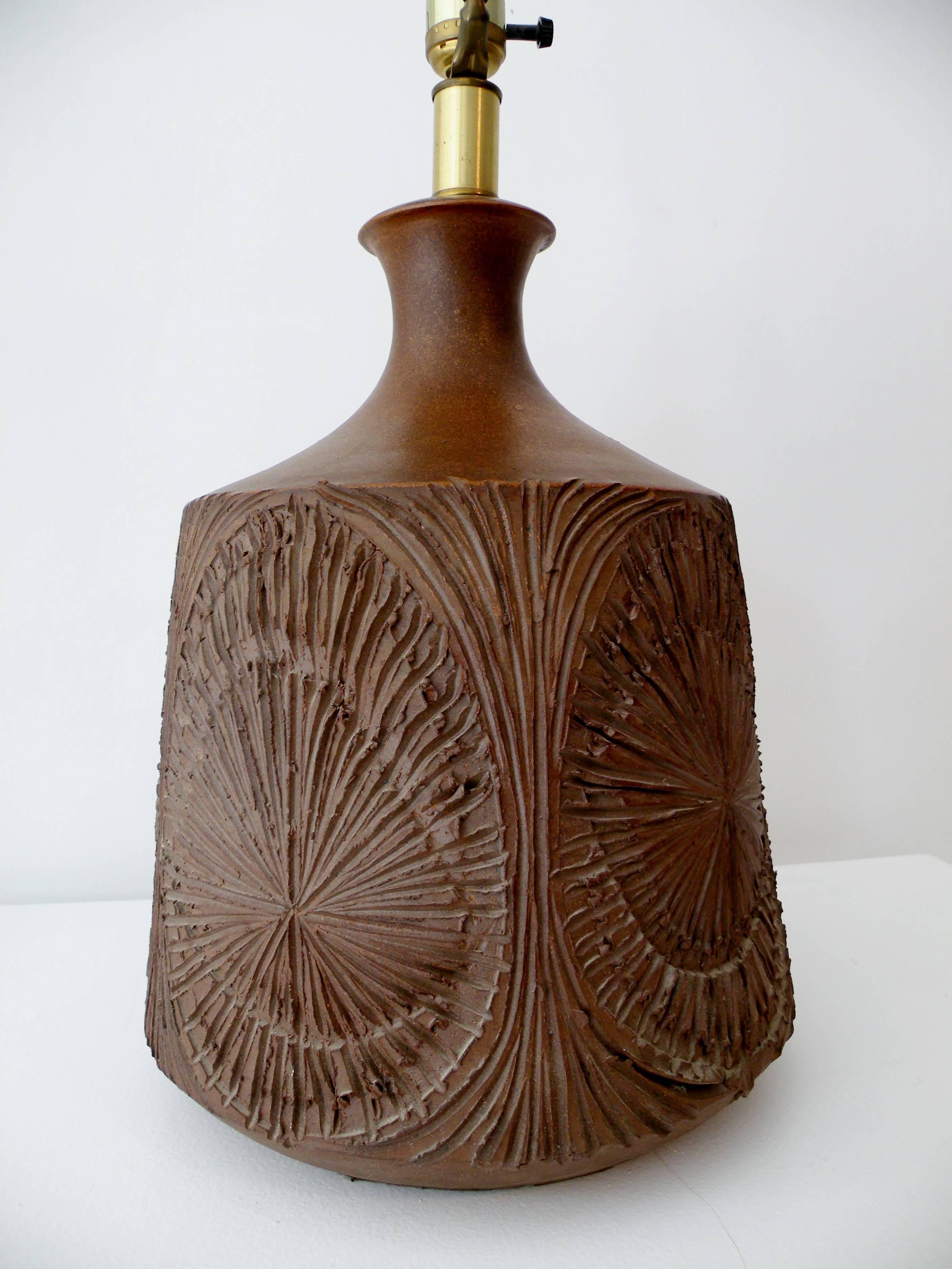 David Cressey Robert Maxwell Earthgender American Craft Pottery Table Lamp 1