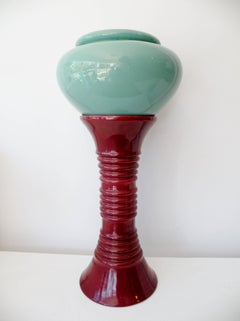 Art Deco California Pacific Pottery Oil Jar and Stand Jardiniere