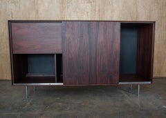 George Nelson & Assoc. Herman Miller Rosewood Thin Edge Series Credenza Dry Bar