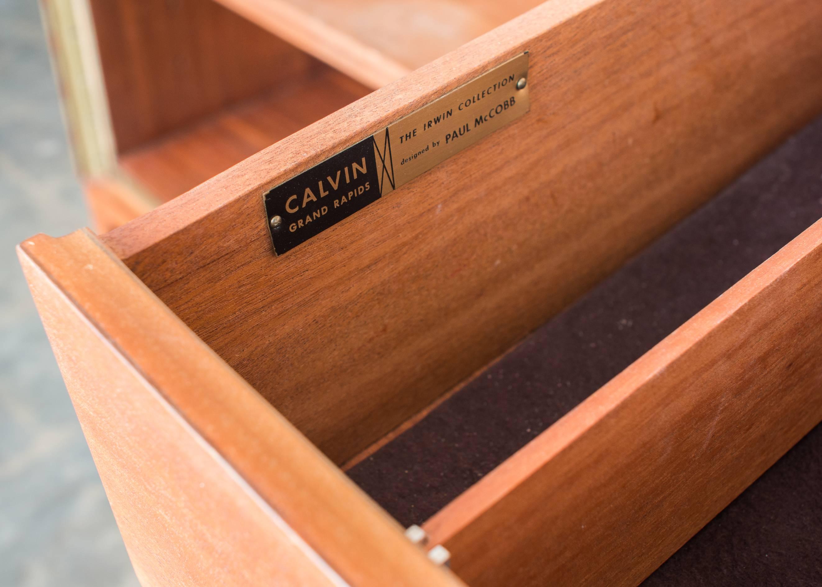 Paul McCobb Irwin Collection Sideboard Credenza Mahogany Marble Calvin Furniture 3