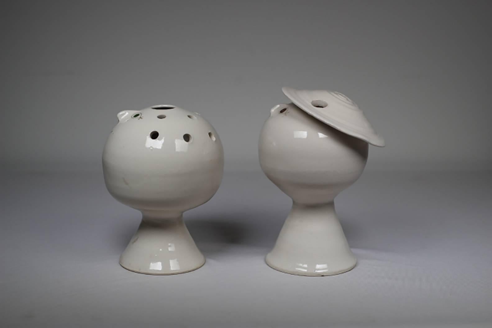Pair of Glazed Ceramic Bud Vases/Sculptures In Excellent Condition In San Francisco, CA