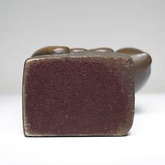 Patinated Bronze Finish Baby Opossum Signed by Marian Weisburg