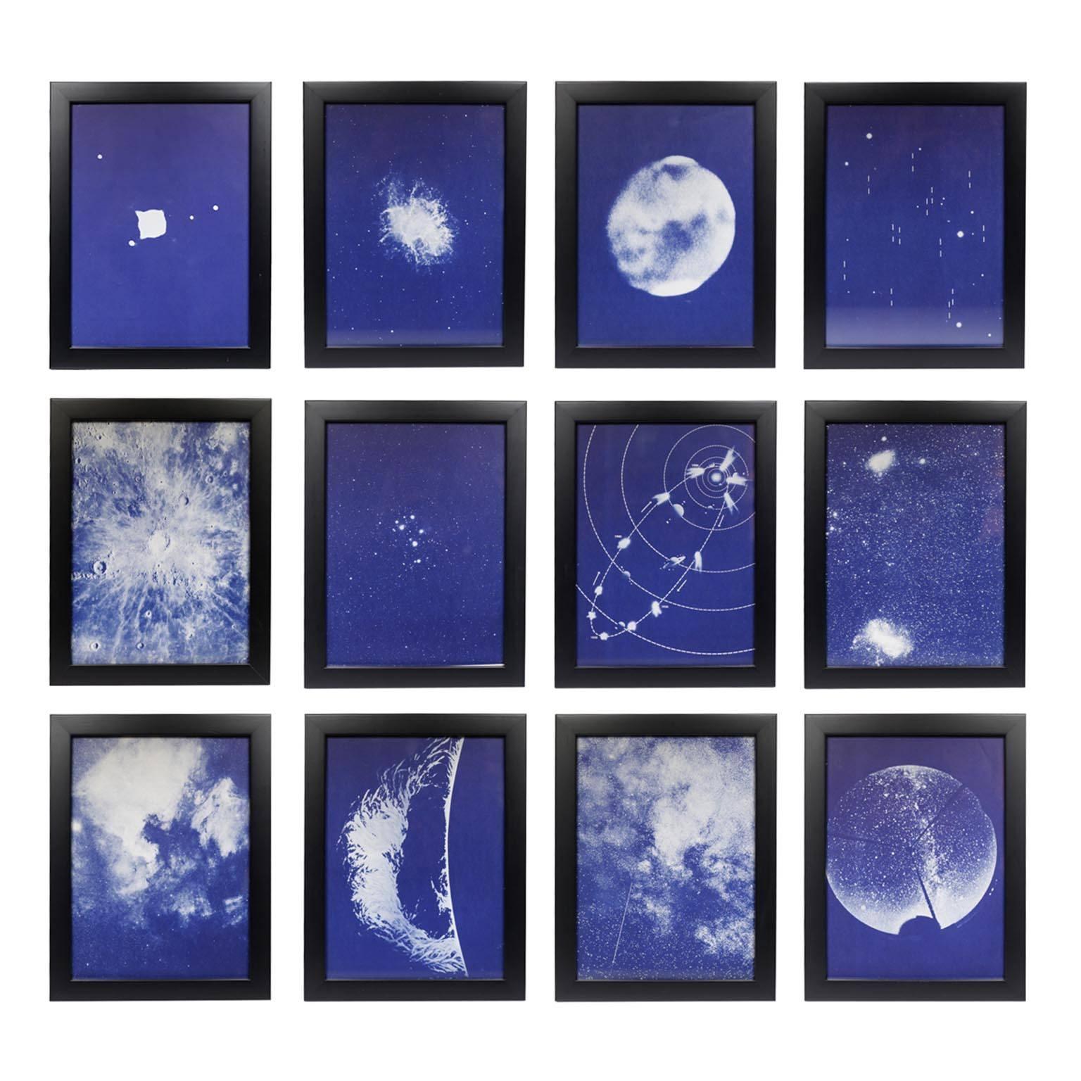Collection of 16 Newly Framed Mid-Century Astronomical Images