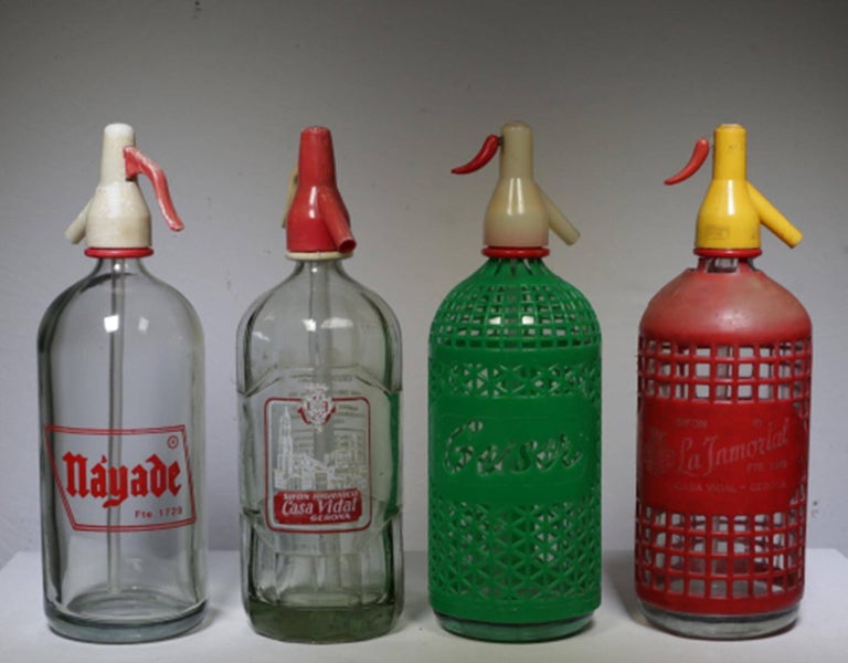 Mid-Century Spanish Seltzer Bottles, circa 1960s For Sale at 1stDibs