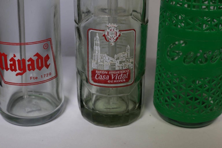 MidCentury Spanish Seltzer Bottles, circa 1960s For Sale at 1stDibs