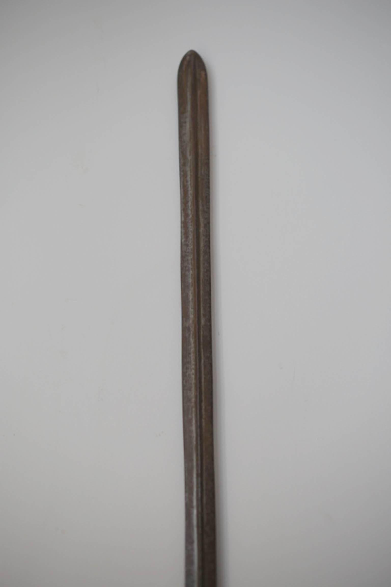 Industrial 19th Century Masaai Lioning Hunting Spear, circa 1860s-1880s