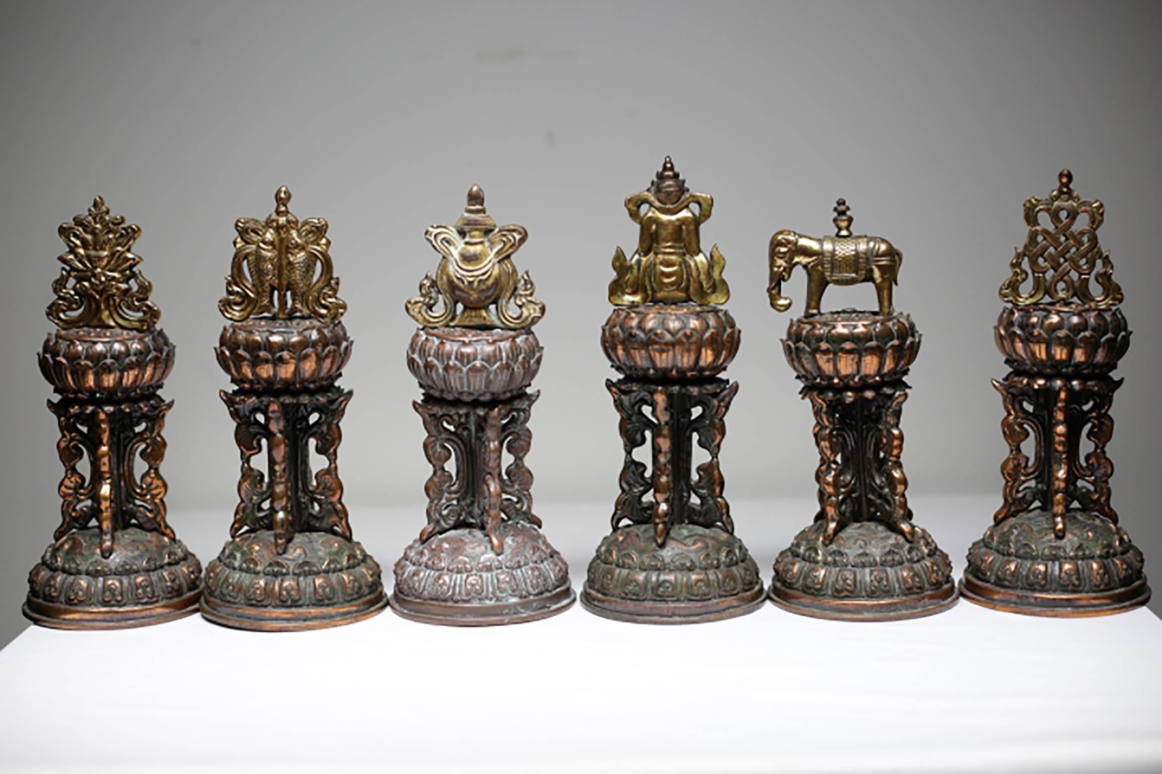 Balinese Early 20th Century Bronze Plated Temple Bells, circa 1920-1940