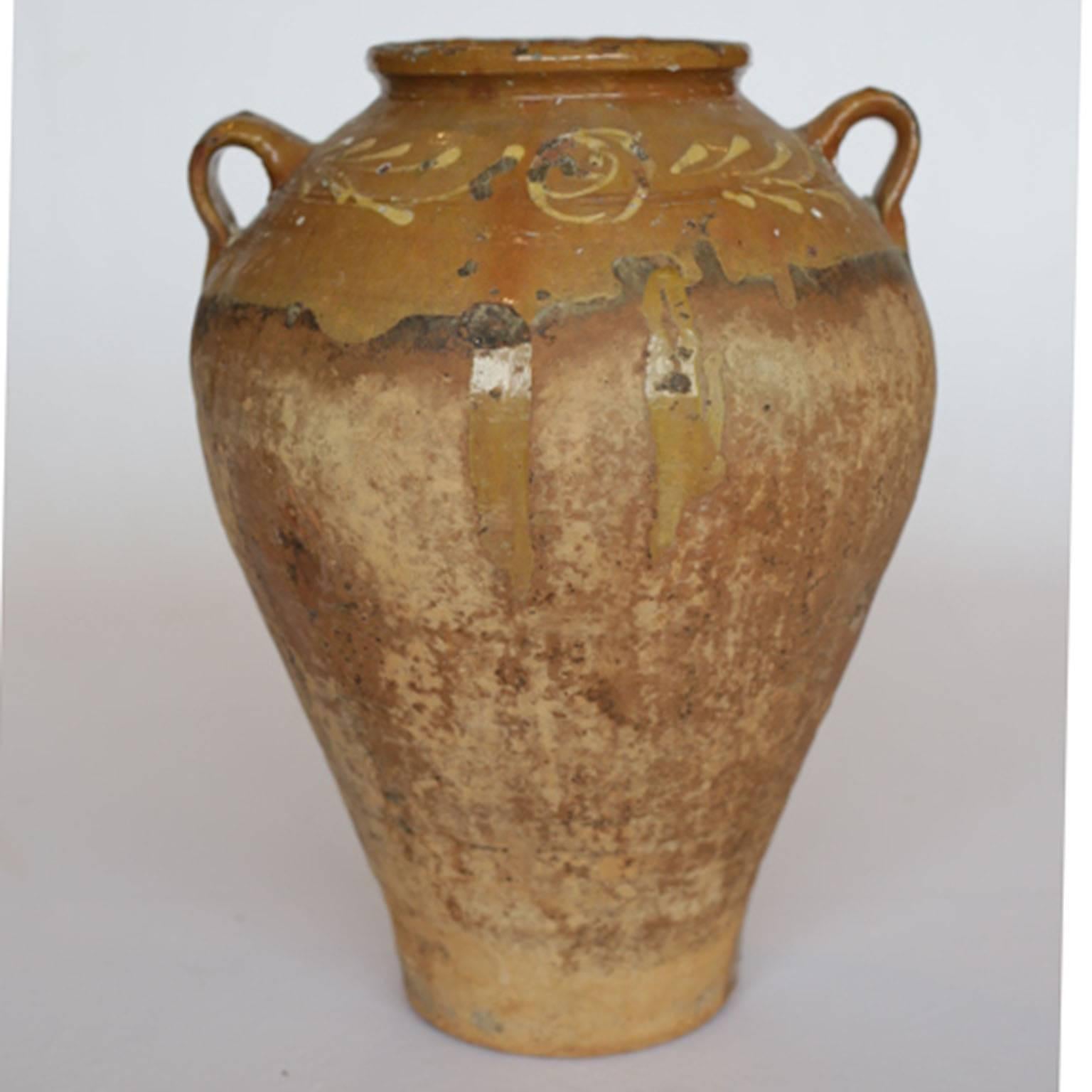 Rustic Early 19th-Early 20th Century Italian Terracotta Olive Jar, circa 1810-1910