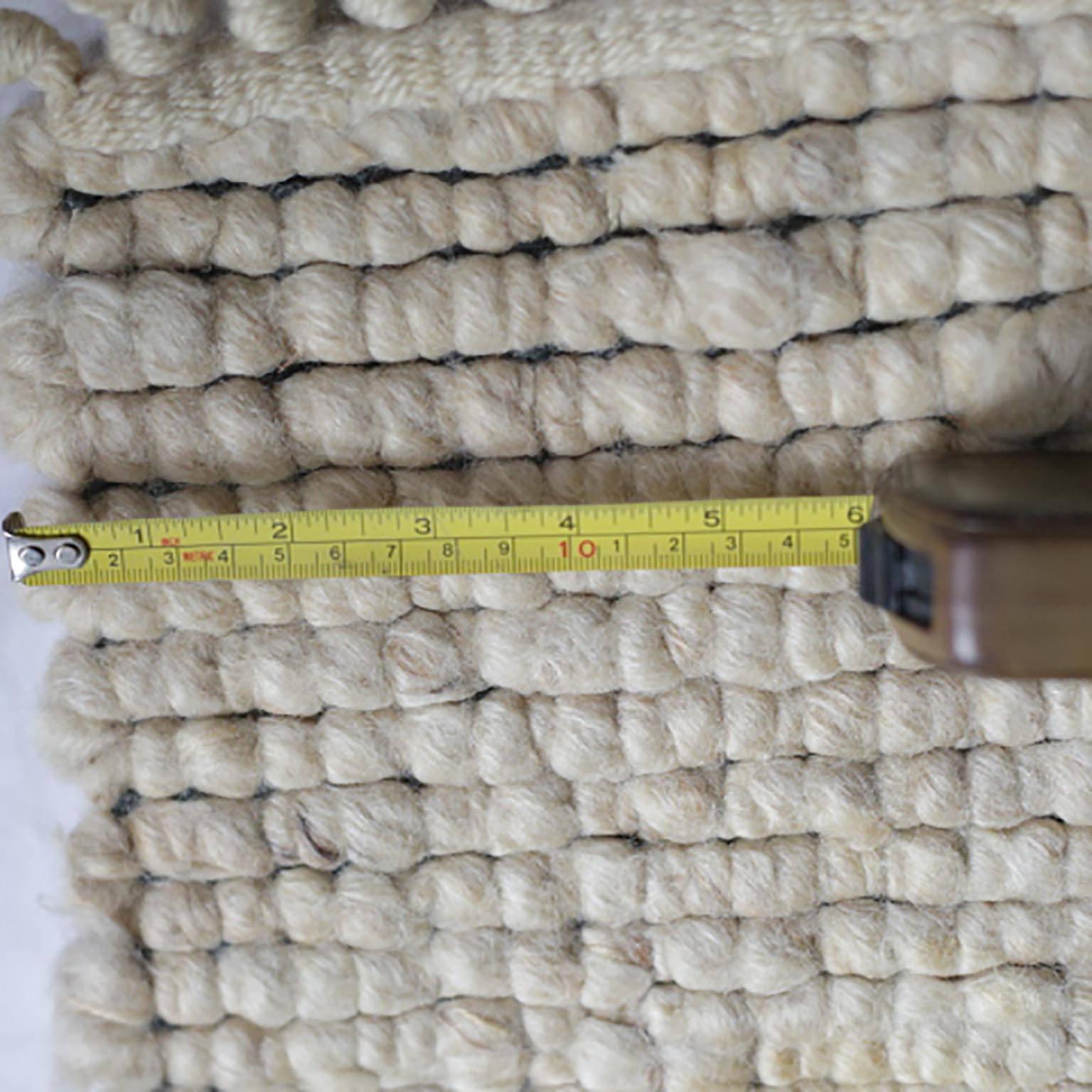 1970s Multi-Wool Salesmen Sample Throw Rug by Design Research 1