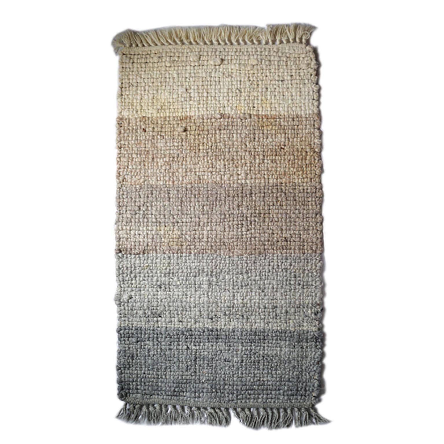 1970s Multi-Wool Salesmen Sample Throw Rug by Design Research In Excellent Condition In San Francisco, CA