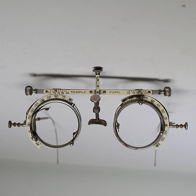 19th Century Metal and Enamel Optometrist Eye Exam Glasses, circa 1880s ...