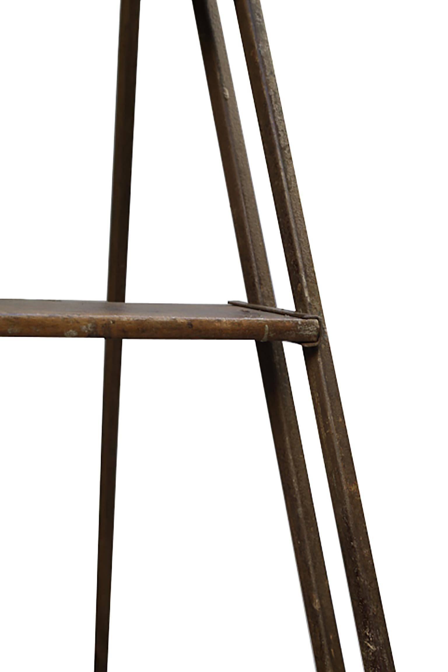 1930s Steel and Wood Ladder In Good Condition In San Francisco, CA