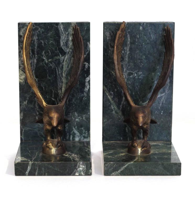 brass eagle bookends