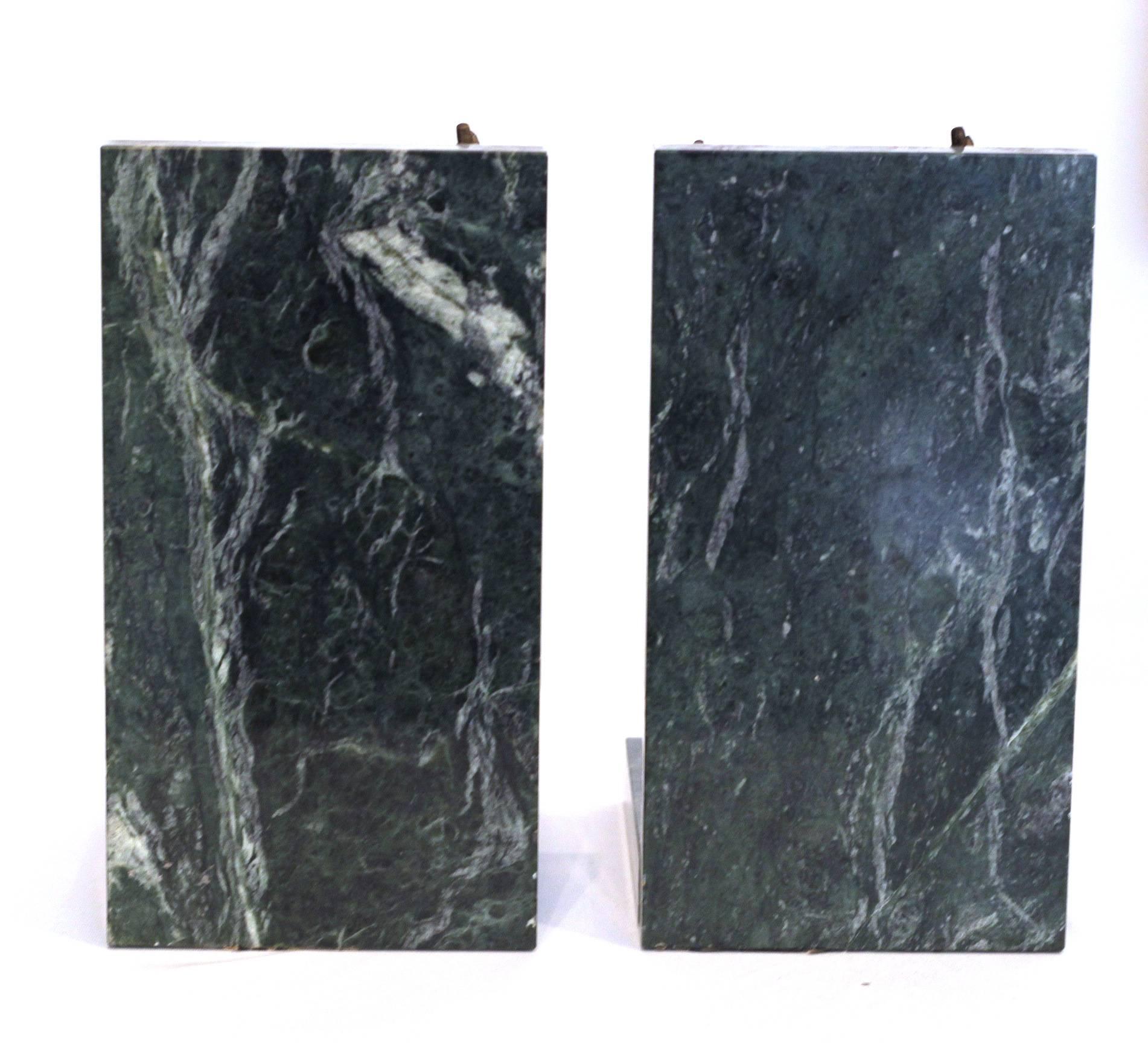 Pair of Brass and Marble Eagle Bookends 2