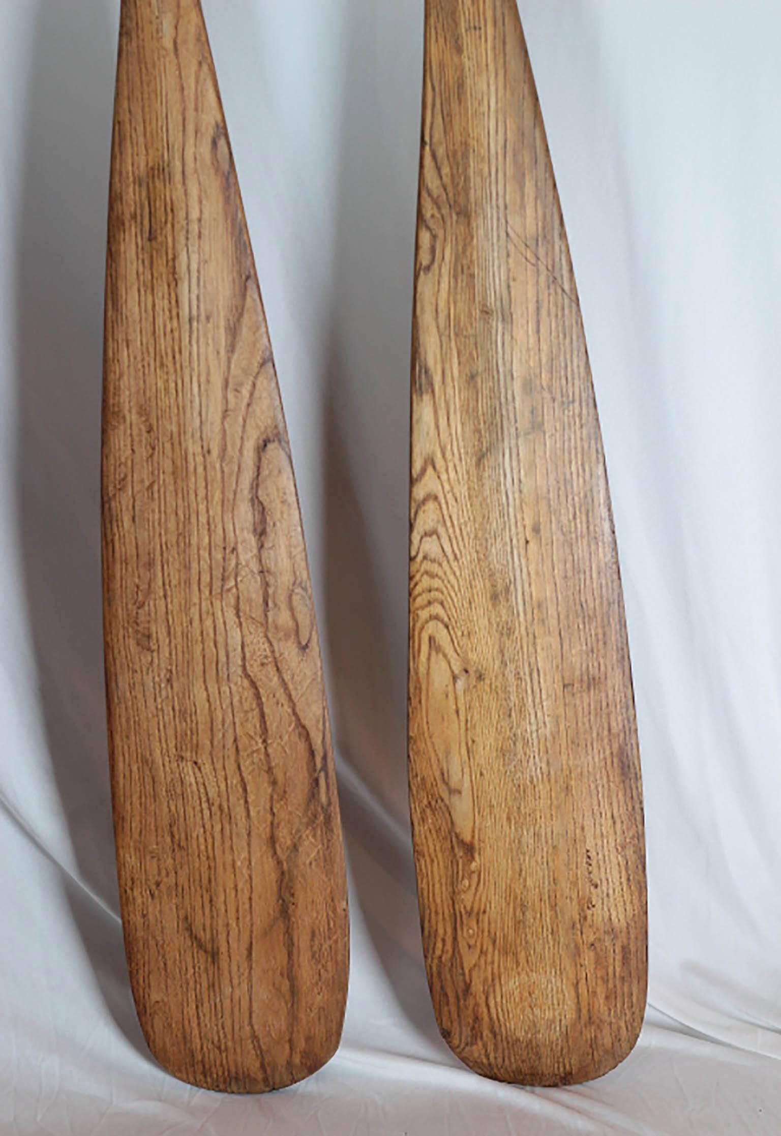 antique canoe paddles