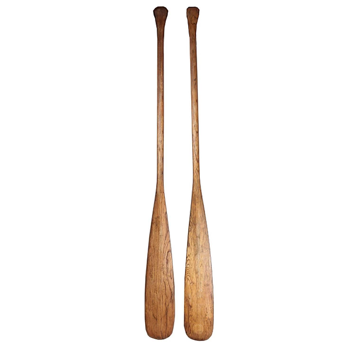 Pair of Vintage Hickory Canoe Paddles at 1stdibs