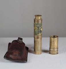 1920s Brass Spyglass and Leather Case