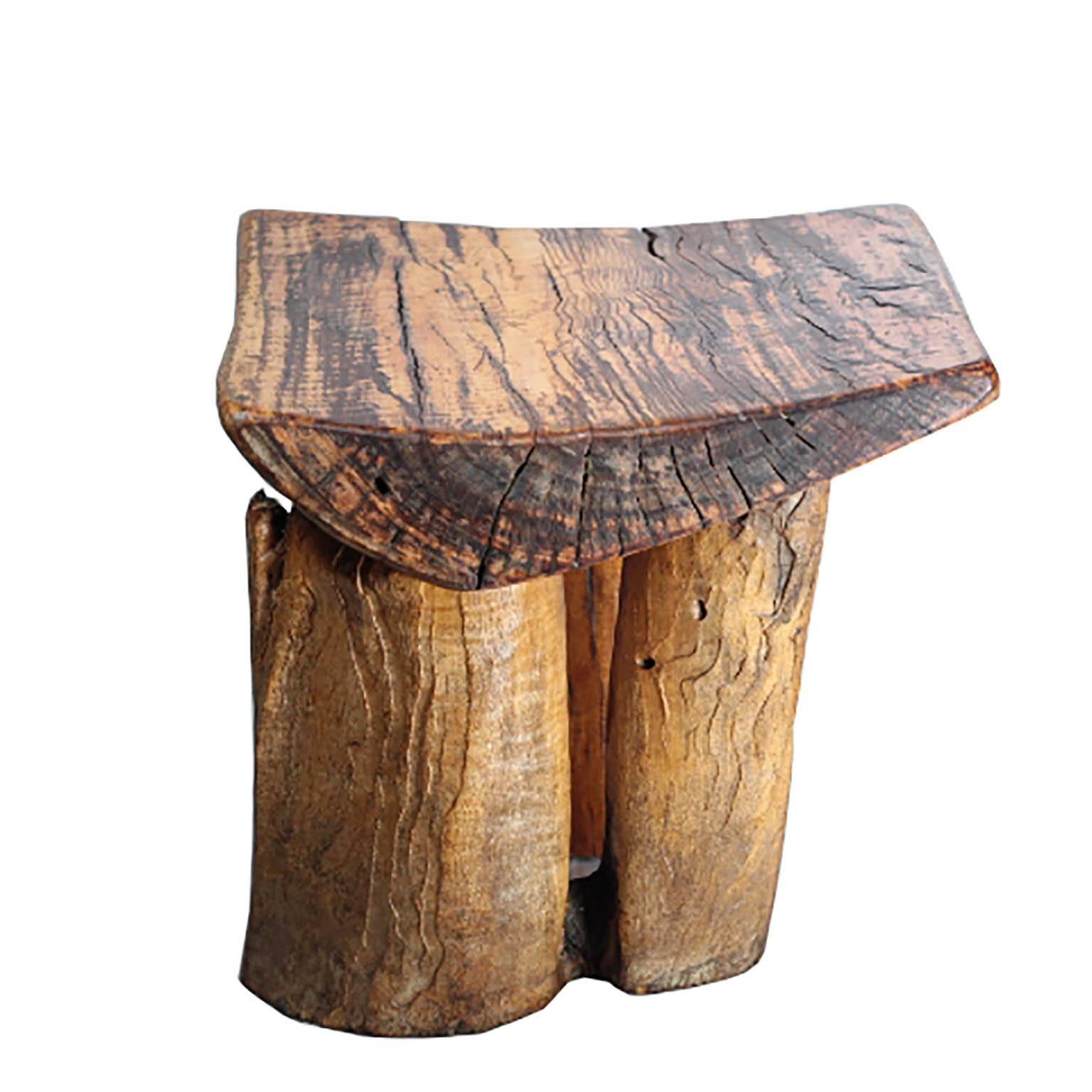 Handmade Rustic Tree Stump Stool at 1stDibs