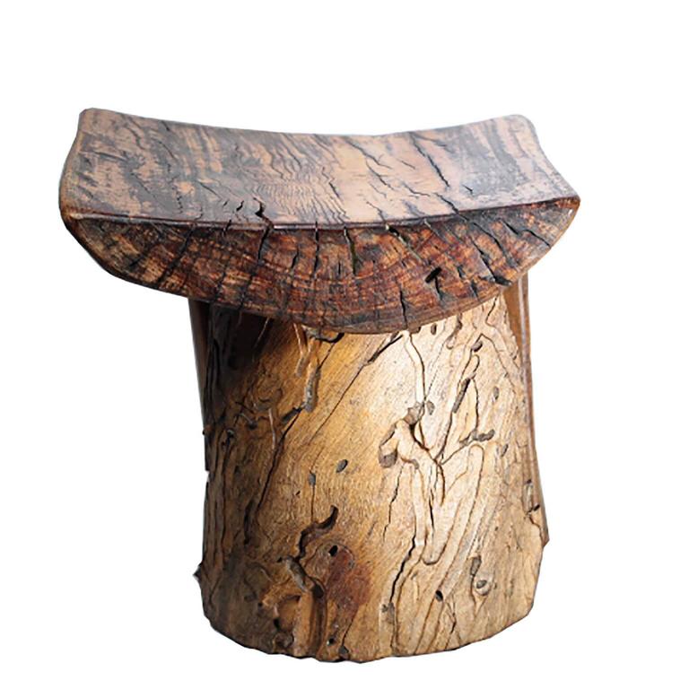 Handmade Rustic Tree Stump Stool at 1stDibs