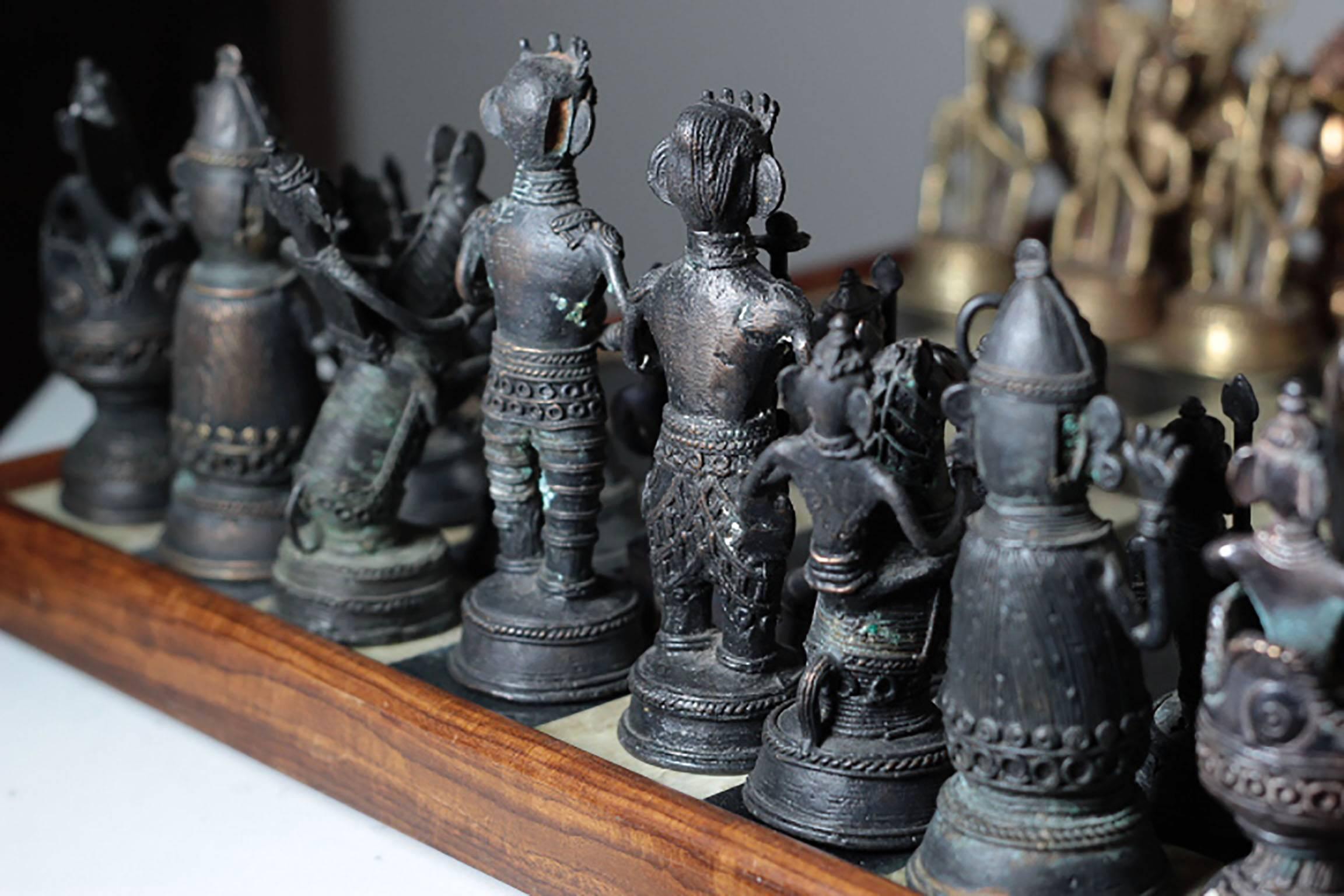 20th Century Midcentury Indian Chess Board