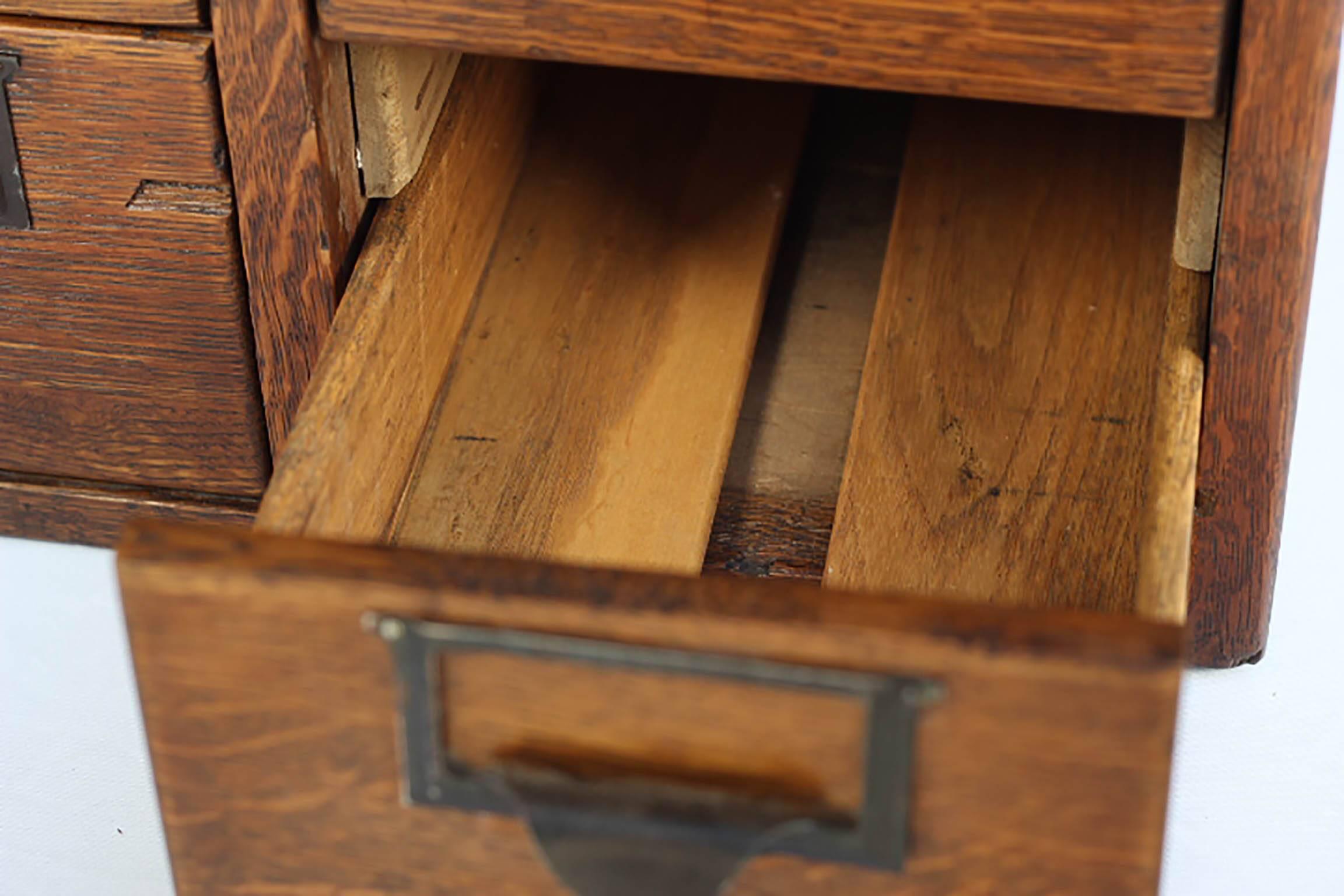 library index card drawers