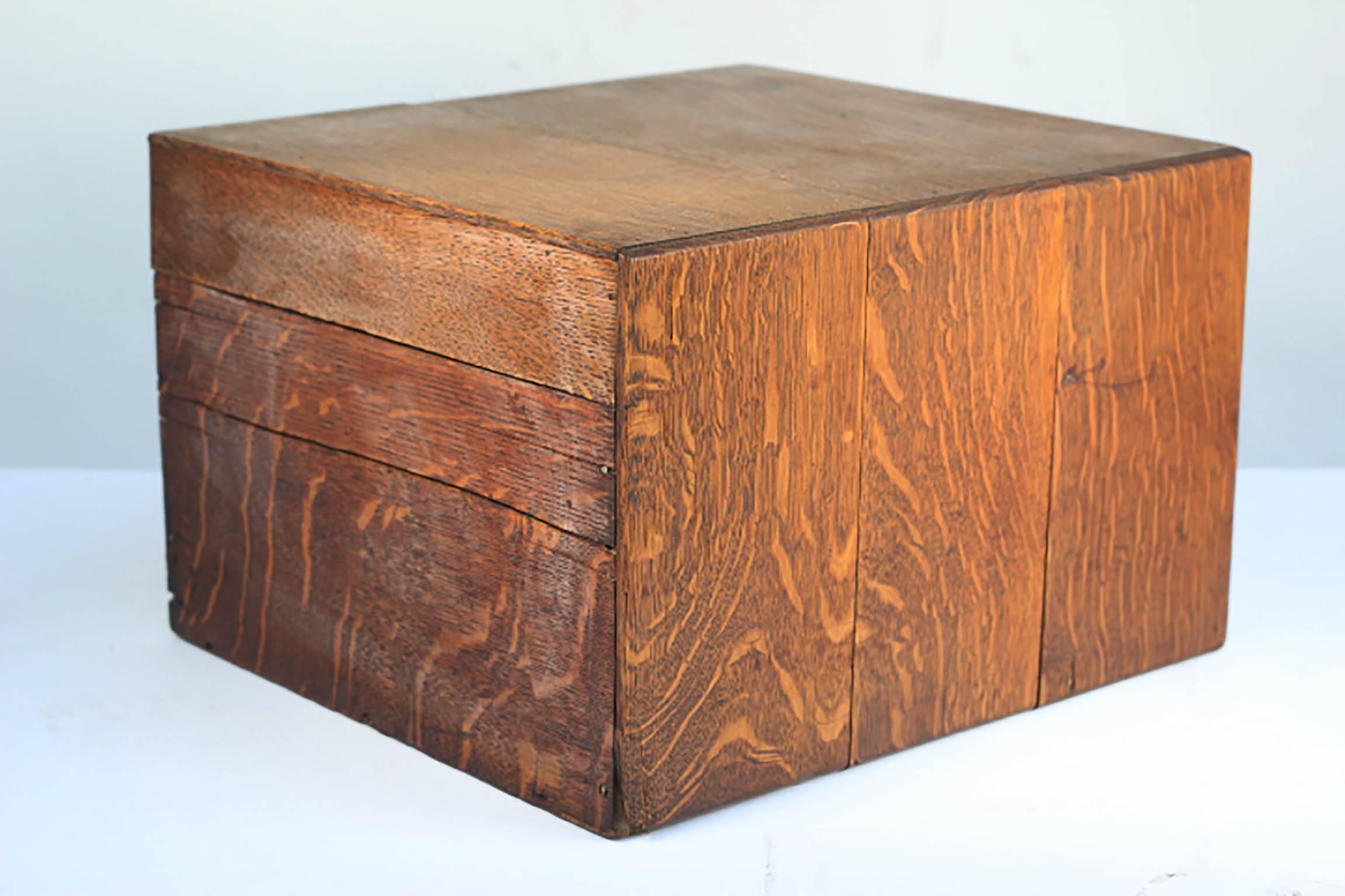 1930s Four-Drawer Library Index Card Cabinet In Excellent Condition In San Francisco, CA