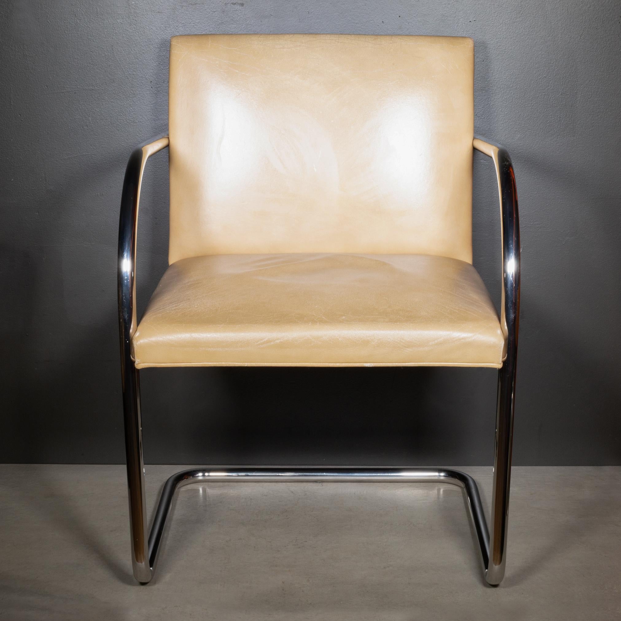Vintage Mies van der Rohe for Knoll Leather Brno Dining Chairs, c.1986 For Sale 3