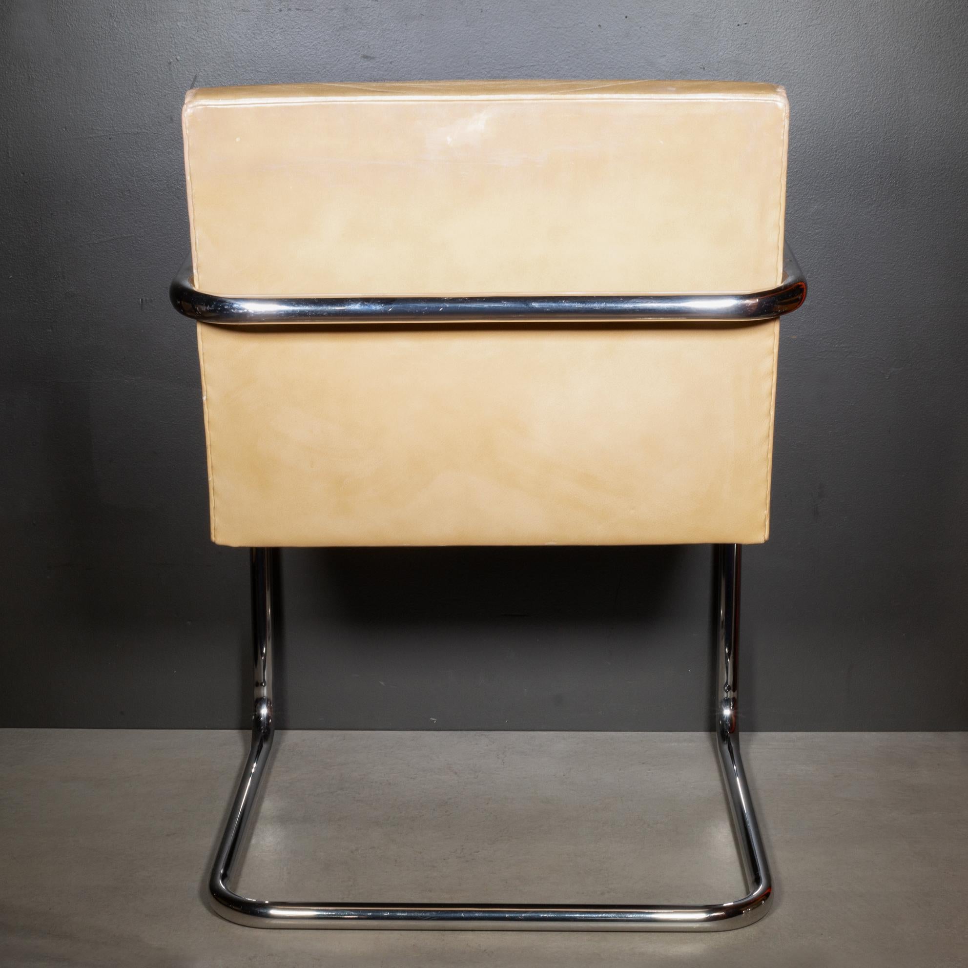 Vintage Mies van der Rohe for Knoll Leather Brno Dining Chairs, c.1986 For Sale 4
