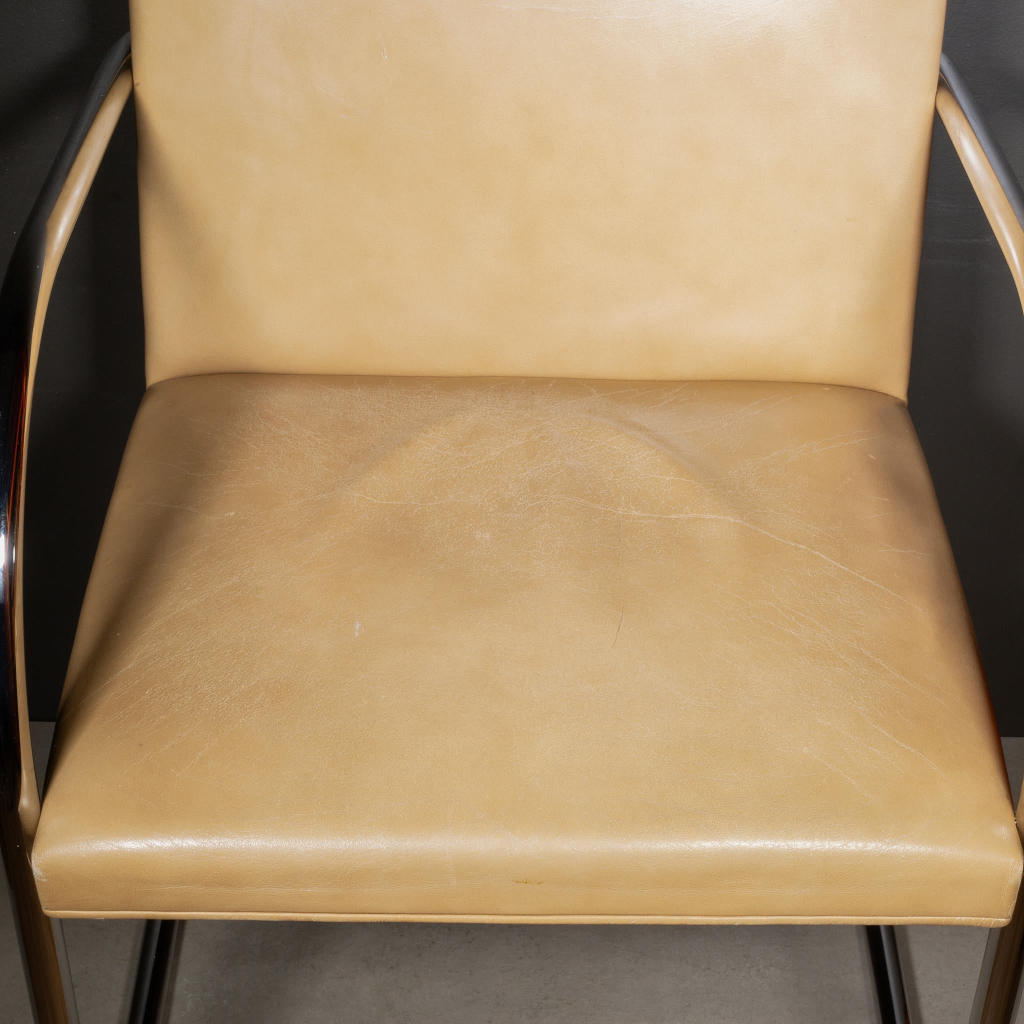 Vintage Mies van der Rohe for Knoll Leather Brno Dining Chairs, c.1986 For Sale 6