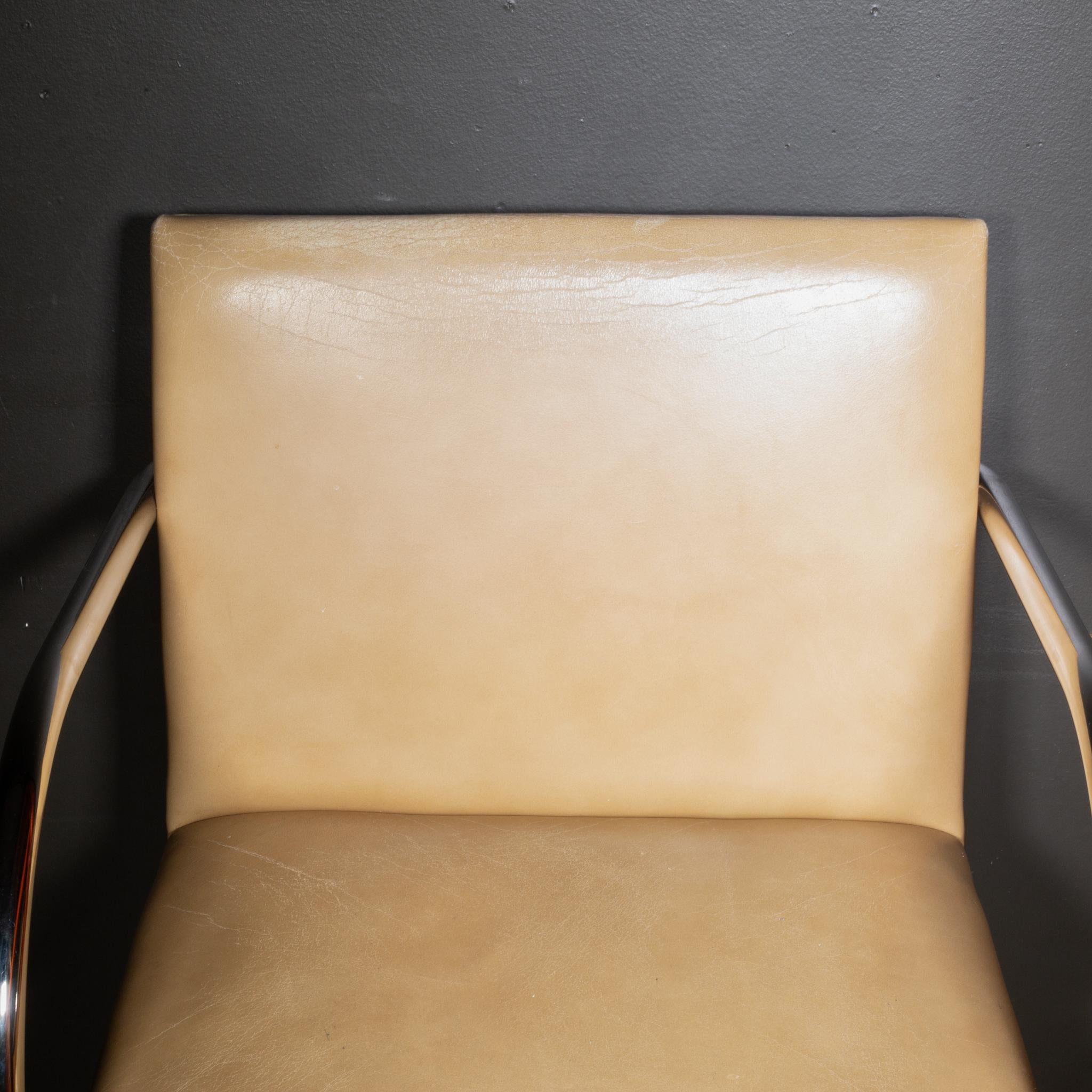 Vintage Mies van der Rohe for Knoll Leather Brno Dining Chairs, c.1986 For Sale 8