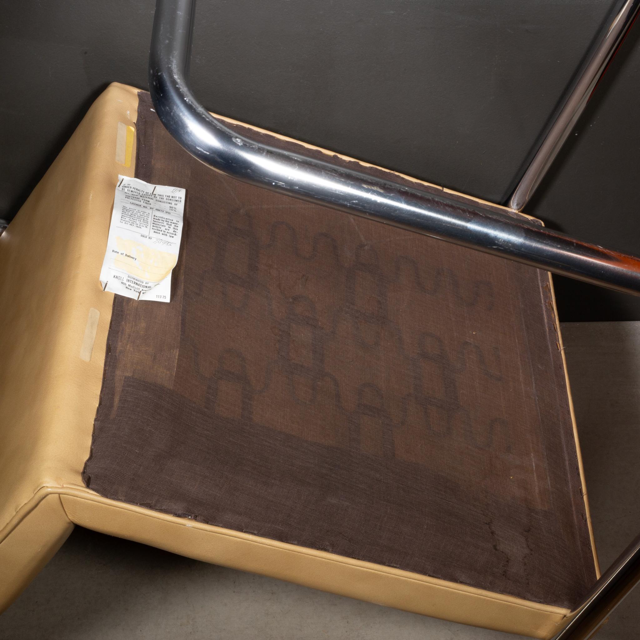 Vintage Mies van der Rohe for Knoll Leather Brno Dining Chairs, c.1986 For Sale 14