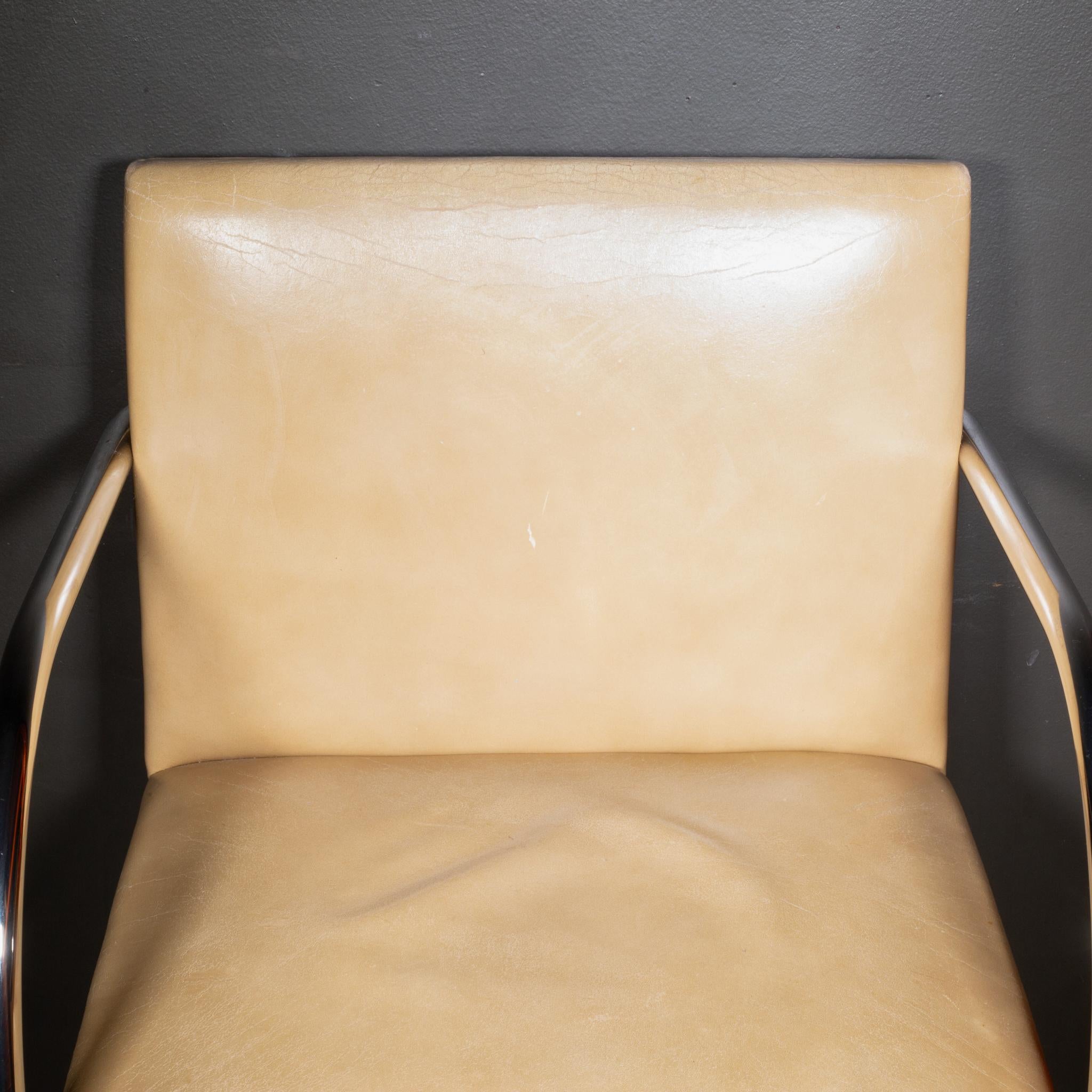 Vintage Mies van der Rohe for Knoll Leather Brno Dining Chairs, c.1986 For Sale 13